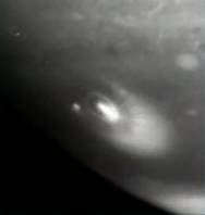 Hubble Space Telescope Image of Fragment G Impact (Methane)
(click to go to NASA description and enlargement)